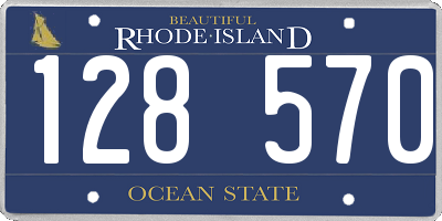 RI license plate 128570