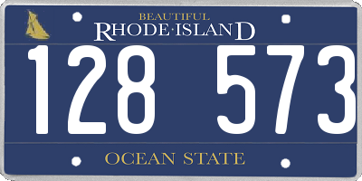 RI license plate 128573