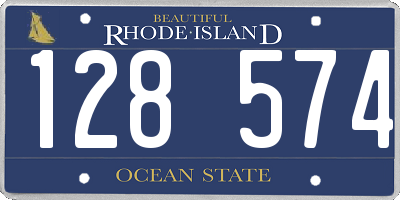 RI license plate 128574