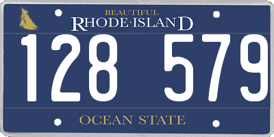 RI license plate 128579