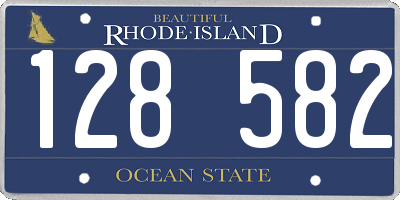 RI license plate 128582
