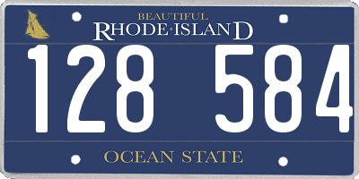 RI license plate 128584