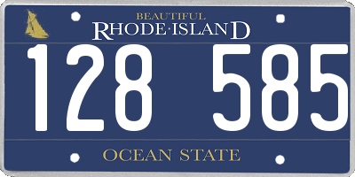 RI license plate 128585