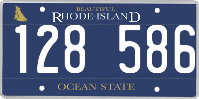 RI license plate 128586