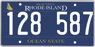 RI license plate 128587
