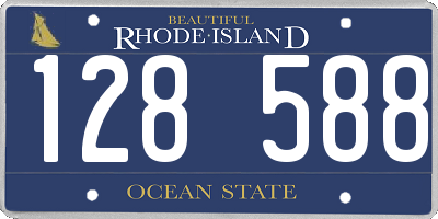 RI license plate 128588