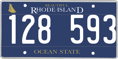 RI license plate 128593