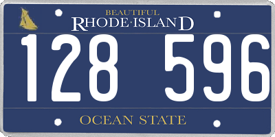 RI license plate 128596
