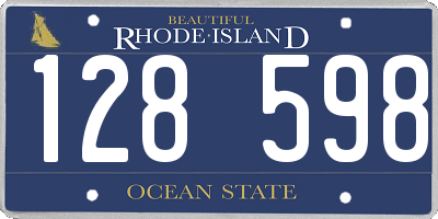 RI license plate 128598