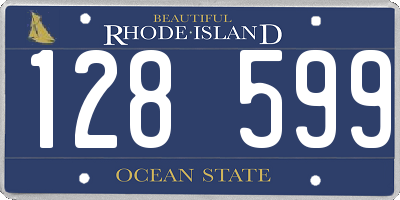 RI license plate 128599