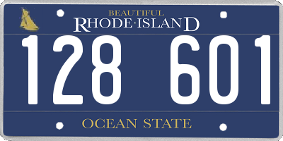 RI license plate 128601