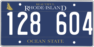 RI license plate 128604