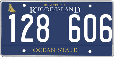 RI license plate 128606
