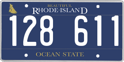 RI license plate 128611