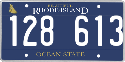 RI license plate 128613