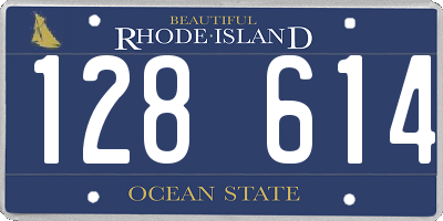 RI license plate 128614