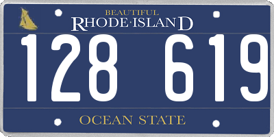 RI license plate 128619