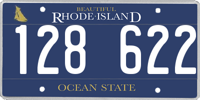 RI license plate 128622