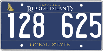 RI license plate 128625