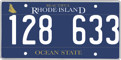 RI license plate 128633