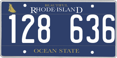 RI license plate 128636