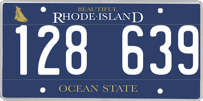 RI license plate 128639