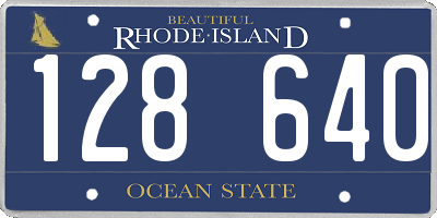 RI license plate 128640