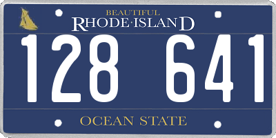 RI license plate 128641