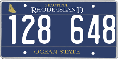 RI license plate 128648