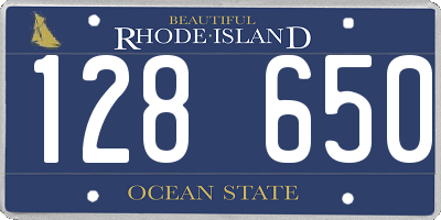 RI license plate 128650