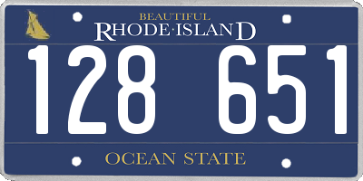 RI license plate 128651