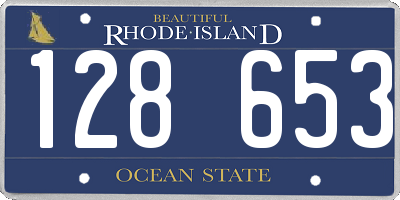 RI license plate 128653