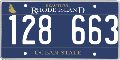 RI license plate 128663