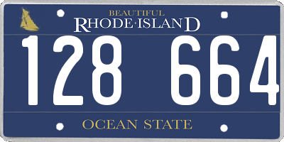 RI license plate 128664