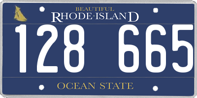 RI license plate 128665