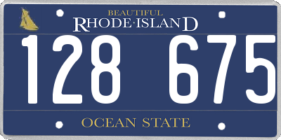 RI license plate 128675