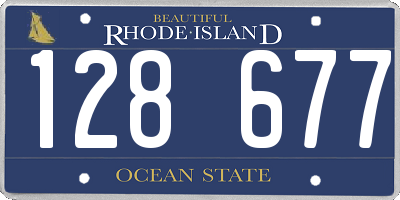 RI license plate 128677