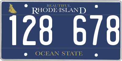RI license plate 128678