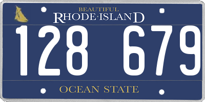 RI license plate 128679