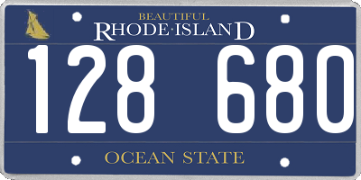 RI license plate 128680