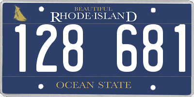 RI license plate 128681