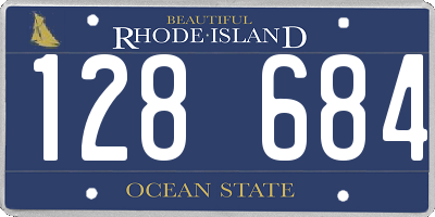 RI license plate 128684
