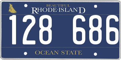 RI license plate 128686