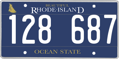 RI license plate 128687