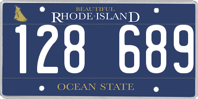 RI license plate 128689