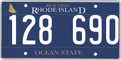 RI license plate 128690