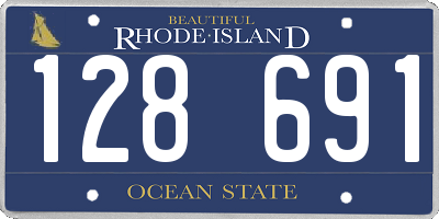 RI license plate 128691