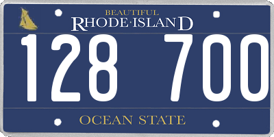 RI license plate 128700