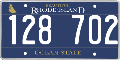 RI license plate 128702