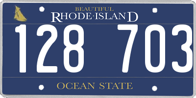 RI license plate 128703